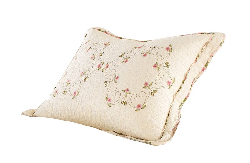 Modern Heirloom Collection Felisa Cotton Filled Bedspread, Standard Sham, 20 by 26-Inch - Image 1